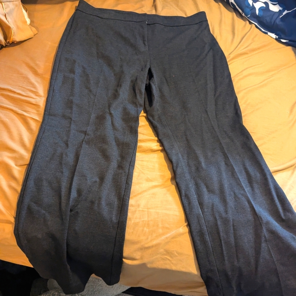 Chico's Size 3 Dark Grey Work Slacks